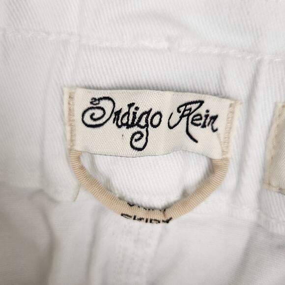 Indigo Rein Skirt Womens  Size 3 White Denim Button Fly NEW with Tags - Picture 5 of 10